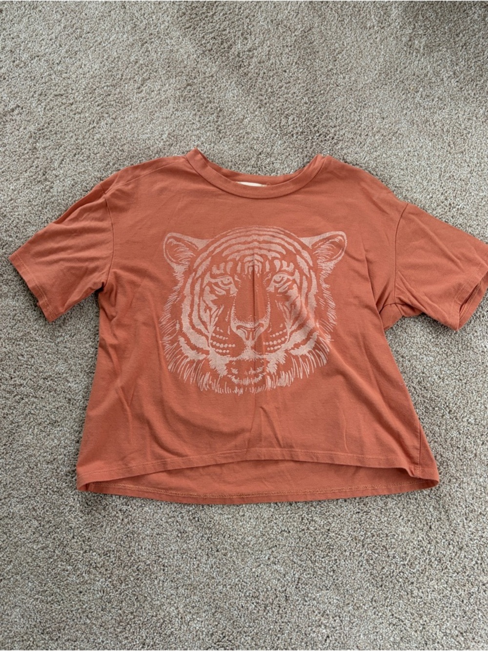 Altar’d State Orange Tiger Graphic T‑Shirt